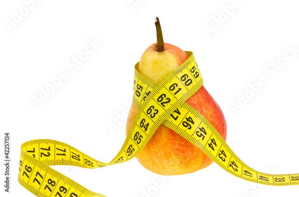 Obraz Pear with tape measure.