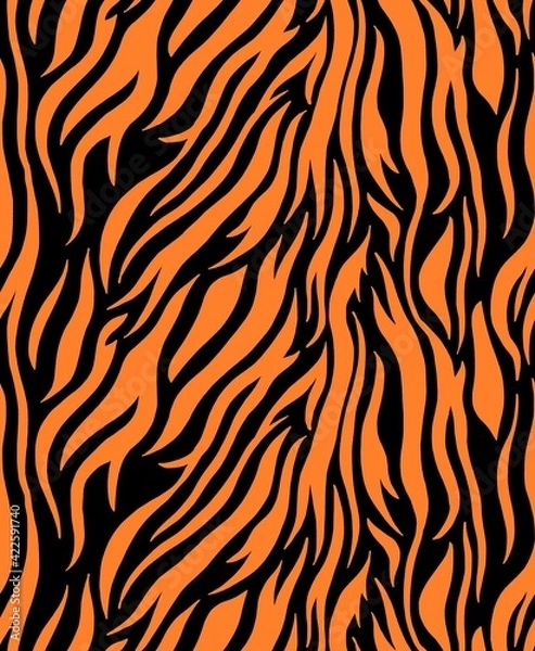 Fototapeta Tiger stripes pattern vector design