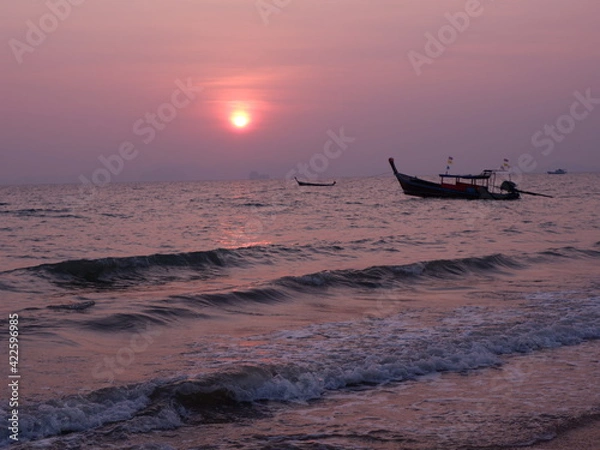 Obraz boat at sunset