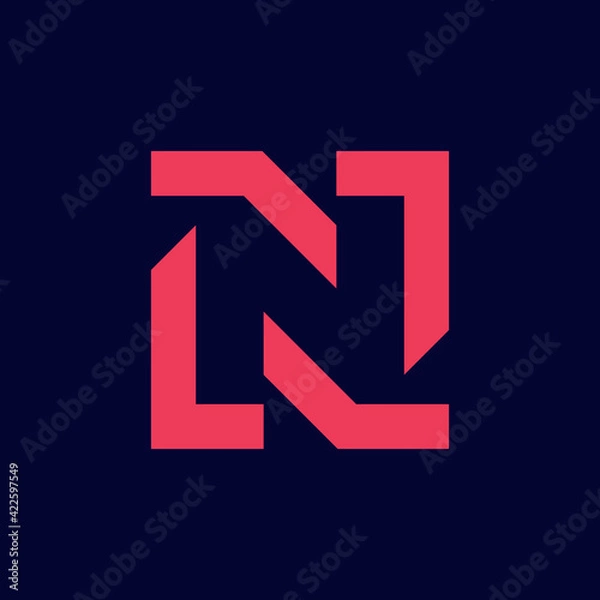 Obraz Letter N logo. Icon design. Template elements - vector sign