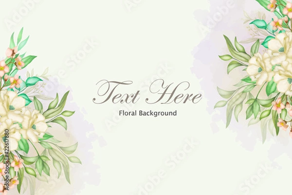 Fototapeta Elegant floral background with beautiful flower