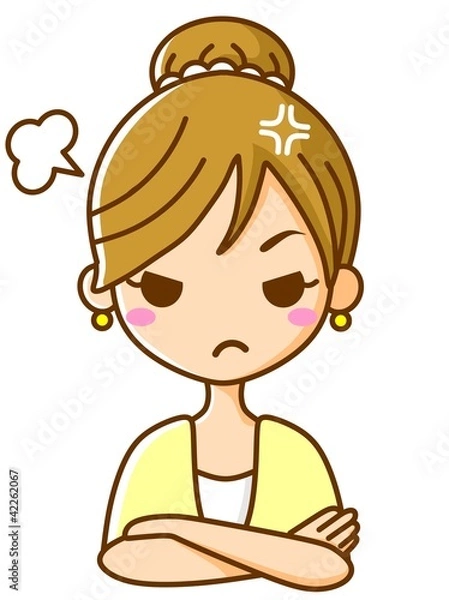 Fototapeta 怒る女性