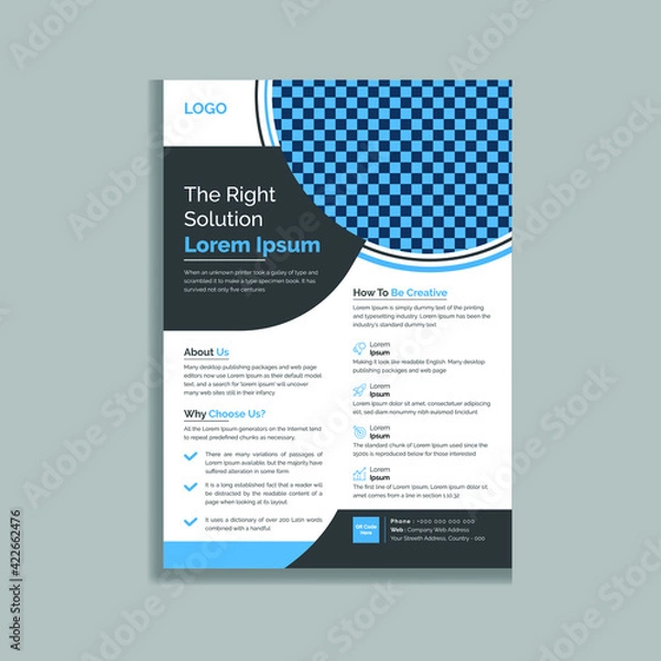 Obraz Creative and Modern Business leaflet Template Design