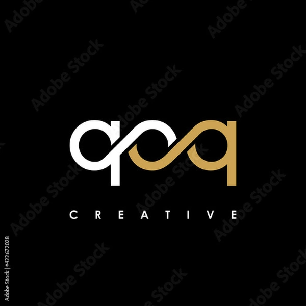 Fototapeta QOQ Letter Initial Logo Design Template Vector Illustration