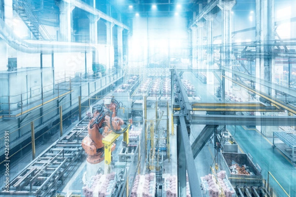 Obraz Busy changj in the factory