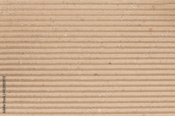 Obraz Cardboard sheet texture background, detail of recycle brown paper box pattern.