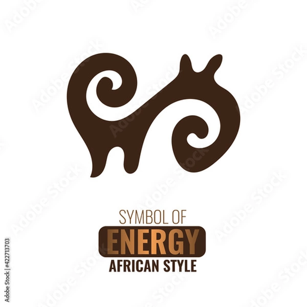 Fototapeta African adinkra symbol Ahoden. Symbol of strength and energy. Flat vector illustration.