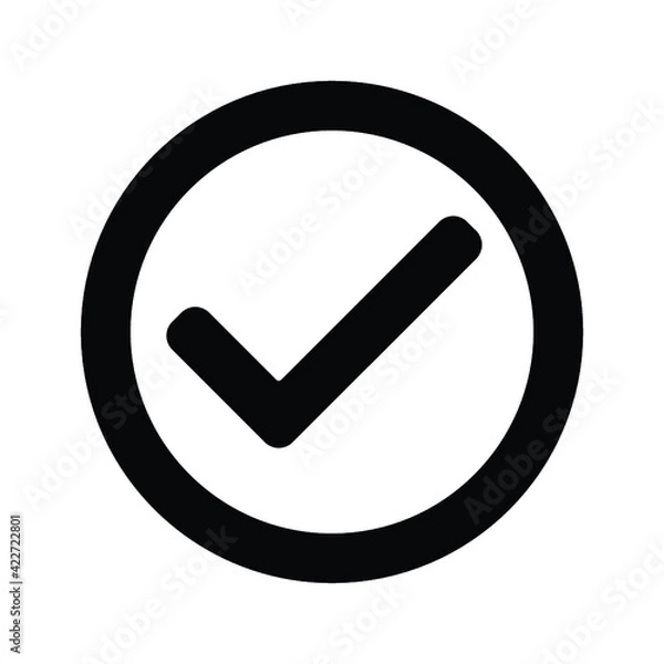 Fototapeta tick mark icon design vector