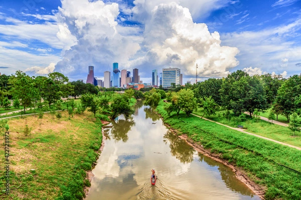 Fototapeta A View Buffalo Bayou and Downtown Houston, Texas