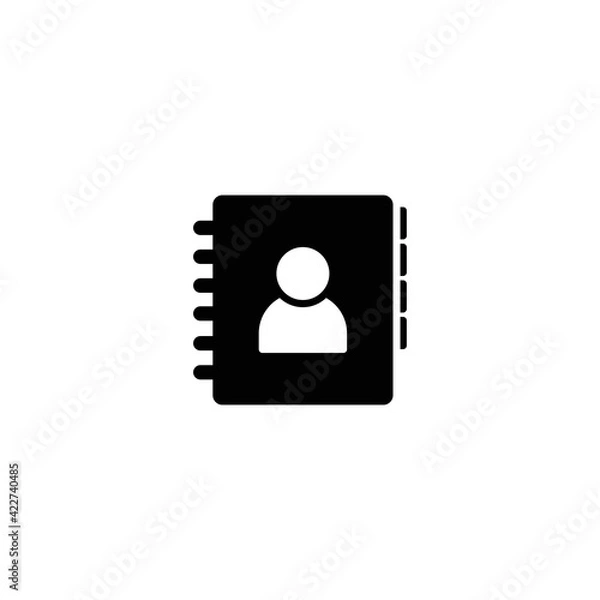 Fototapeta address book icon vector for web, computer and mobile app
