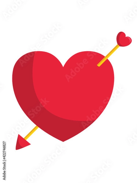 Fototapeta heart with arrow