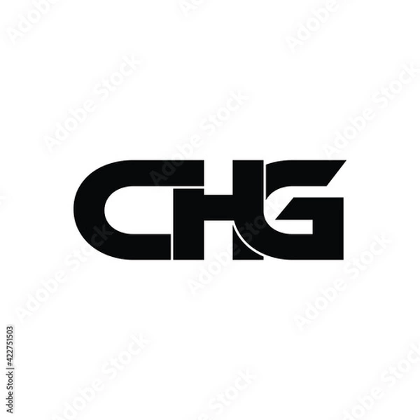 Fototapeta CHG letter monogram logo design vector
