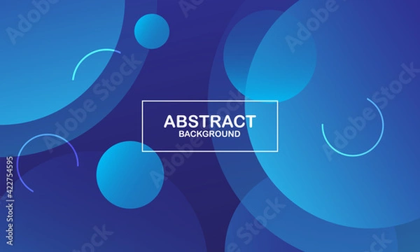 Fototapeta Abstract blue geometric background. Dynamic shapes composition. Vector illustration
