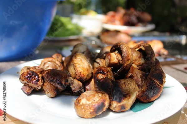 Obraz grilled mushrooms