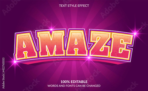 Fototapeta Editable text effect, Amaze text style