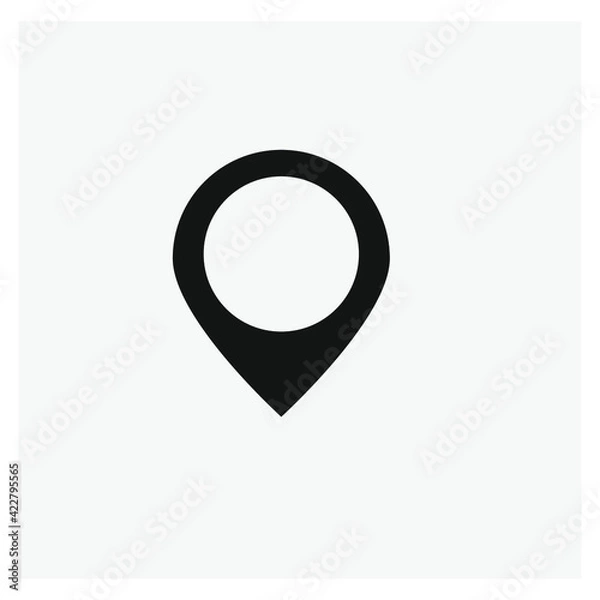 Fototapeta Location vector icon.  Editable stroke. Linear style sign for use on web design and mobile apps, logo. Symbol illustration. Pixel vector graphics - Vector