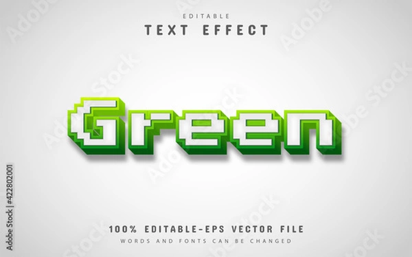 Fototapeta Green pixel text effect