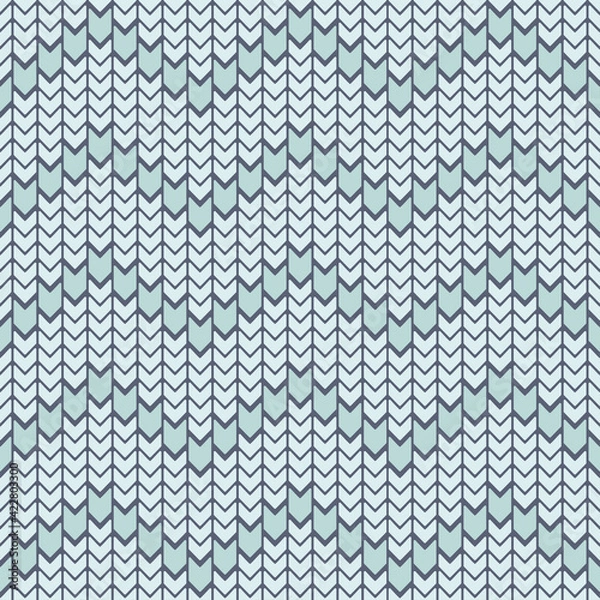 Fototapeta Knitted geometric seamless background with color lines.
