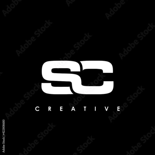 Fototapeta SC Letter Initial Logo Design Template Vector Illustration