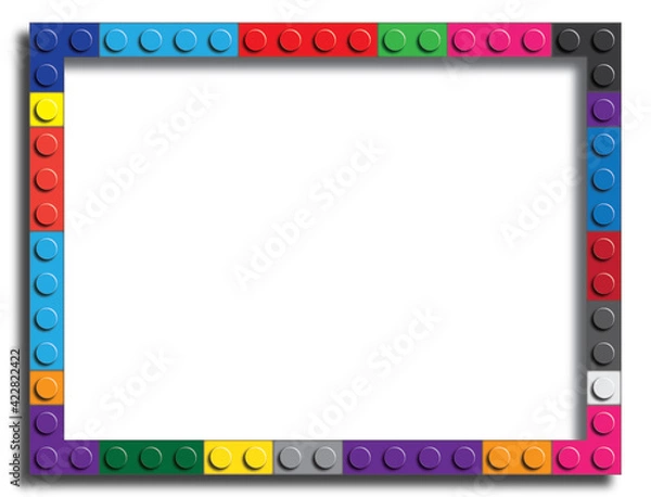 Obraz Colorful frame made from building bricks