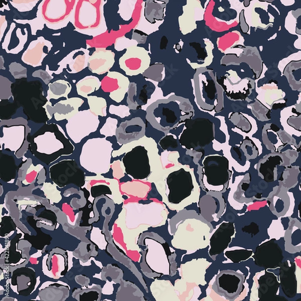 Obraz Abstract animal skin leopard seamless pattern design. Jaguar, leopard, cheetah, panther fur. Seamless camouflage background 
