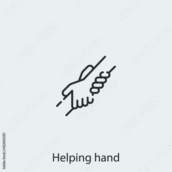 Obraz helping hand icon vector sign symbol