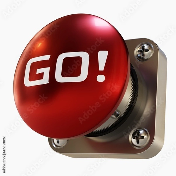 Obraz Big Red "Go" Button