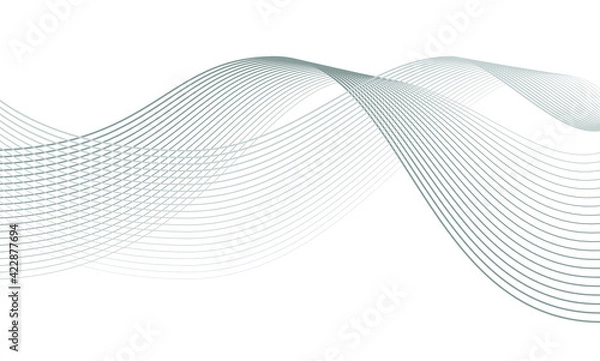Fototapeta Vector Illustration of the gray pattern of lines abstract background. EPS10.