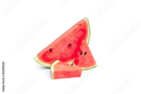 Obraz watermelon slice on white background.