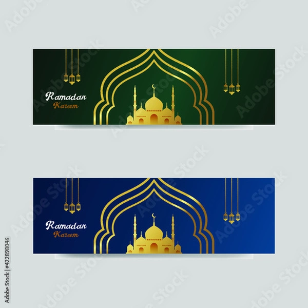 Obraz Modern Ramadan Web Banner Design.