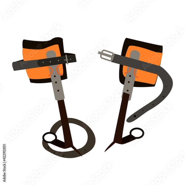 Obraz Gaffs for climbing a tree. Arborist equipment