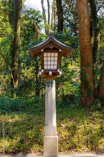 Obraz 明治神宮　灯篭