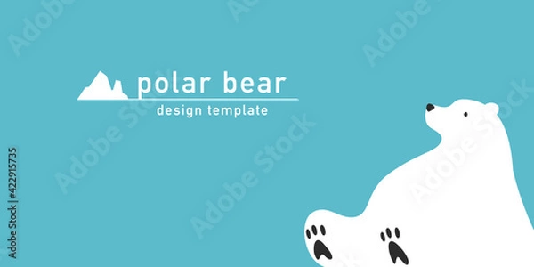 Obraz Polar Bear design vector template, しろくまデザイン