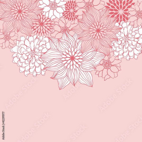 Fototapeta Abstract floral background. Vector flower element for design.