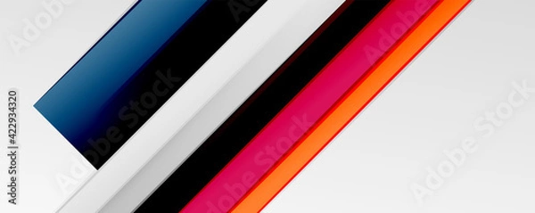 Fototapeta Color abstract lines trendy geometric background for business or technology presentation, internet poster or web brochure cover, wallpaper