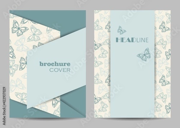 Obraz Modern vector templates for brochure cover in A4