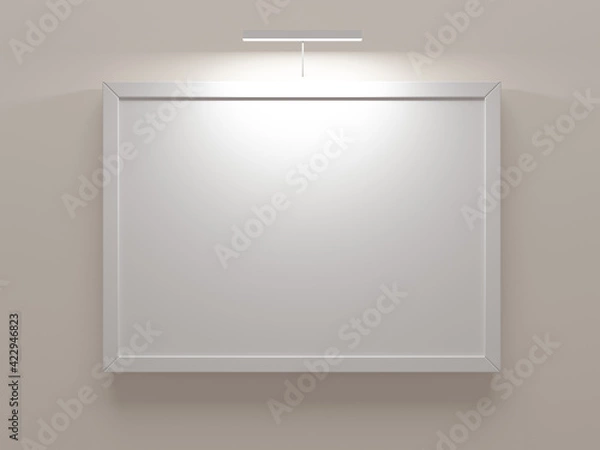 Fototapeta White mockup with light