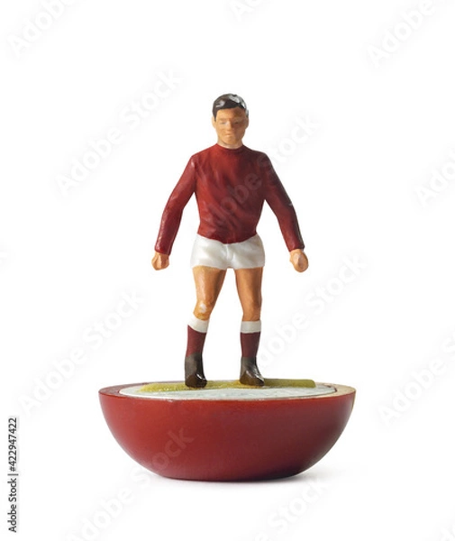 Obraz little table football man, isolated on white background 