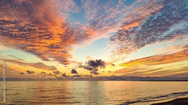 Fototapeta sunset on the beach