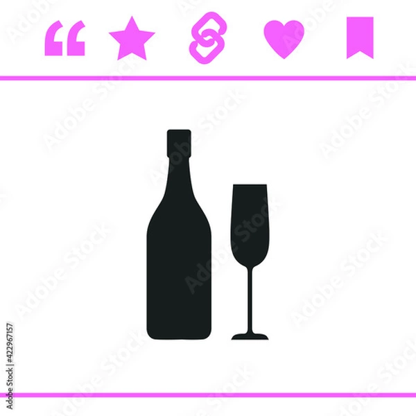 Fototapeta Simple black vector icon on white background