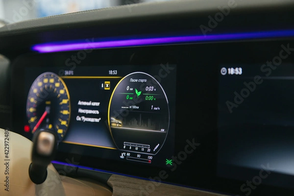 Fototapeta dashboard  speedometerс speed