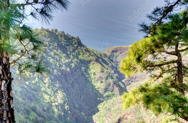 Fototapeta La Palma island coastline, HDR Image