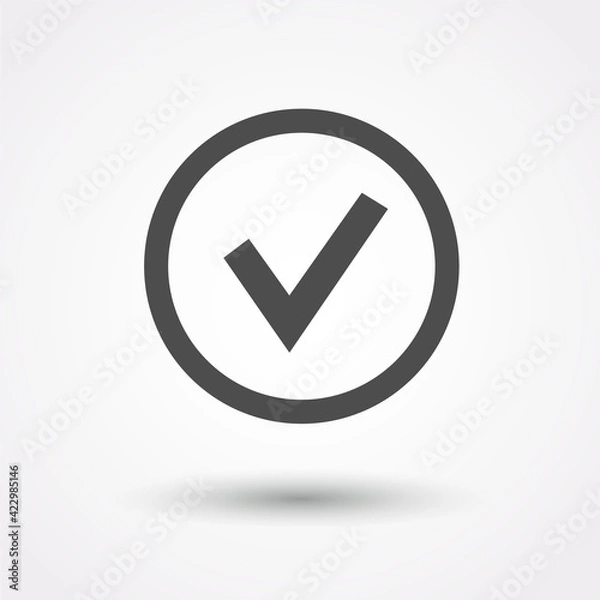 Fototapeta Check mark, isolated symbol. Vector