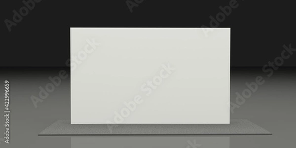 Fototapeta Banner 2x3 meters. Realistic 3d render. Template for your design.