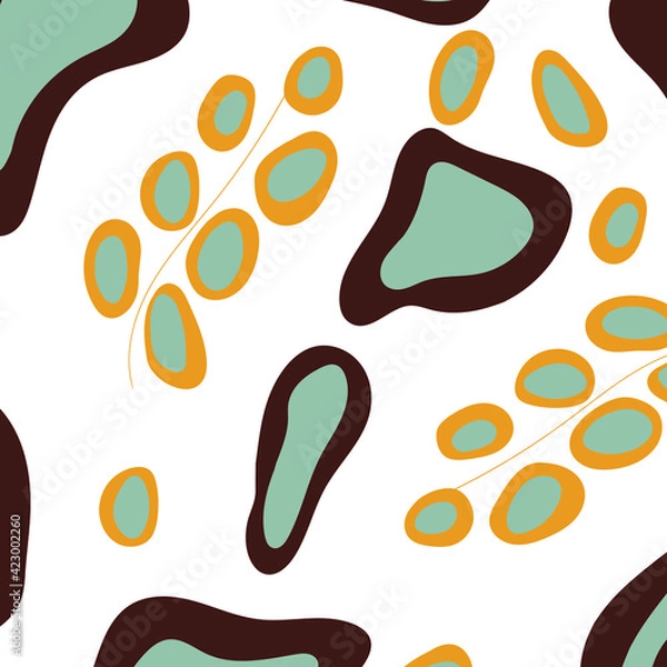 Fototapeta Abstract composition on a light background, seamless pattern