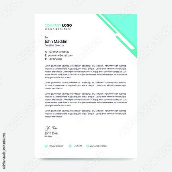 Obraz Modern Latter Head Design Template