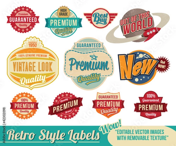 Obraz Retro vintage labels