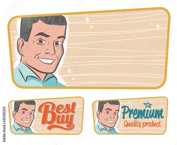 Obraz Retro vintage labels