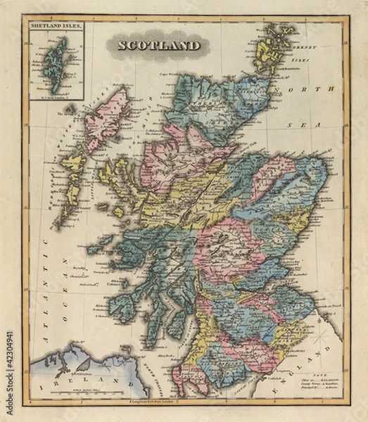 Obraz old map