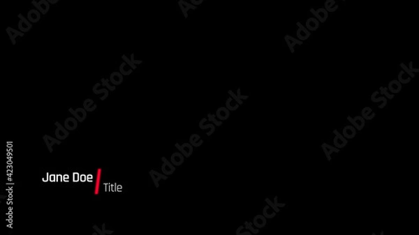 Fototapeta Slash Lower Third